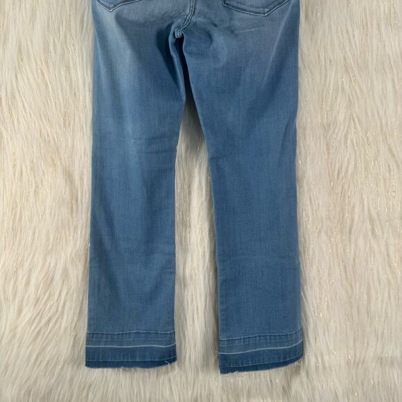 3x1 Womens Bootcut Jeans Raw Hem Crop Mid Rise Stretch Cotton Blend Med Wash 25 - Picture 6 of 10